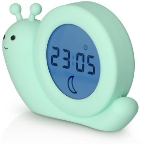 Alecto Baby Simon Snail sleep rhythm alarm clock, mint green 3