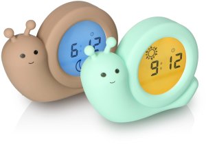 Alecto Baby Simon Snail sleep rhythm alarm clock, mint green 8