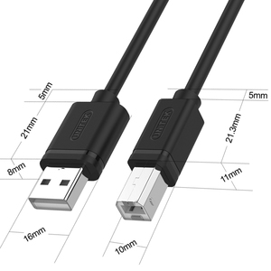 Kabel USB Unitek USB-A - USB-B 2 m Czarny (Y-C4001GBK) 4
