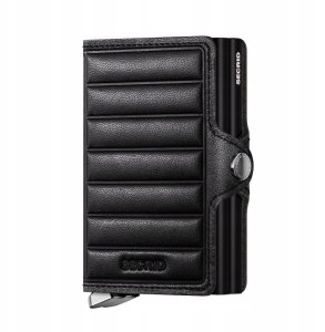 Secrid Emboss Lines Black Twinwallet, embossed black 1