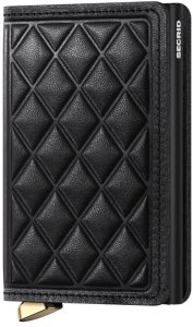 Secrid Emboss Lines Diamond Black Slimwallet, diamond patterned black 1
