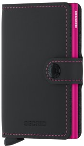 Secrid Matte Miniwallet, black/fuchsia 1