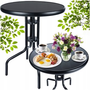 O12A STOLIK  OGRODOWY BALKONOWY SZKŁO     CZARNE 11