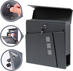 YokaHome M44B SKRZYNKA POCZTOWA NA LISTY GAZETY MODERN ANTR 4