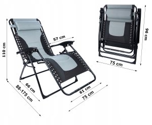 L66Z2 LEŻAK OGRODOWY FOTEL DELUXE 8