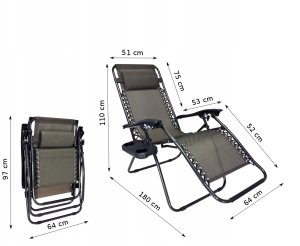 L66Z SKŁADANY LEŻAK OGRODOWY  FOTEL 10