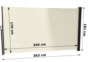 Springos L52E MARKIZA BOCZNA OSŁONA  ROZSUWANA     ROLETA 4