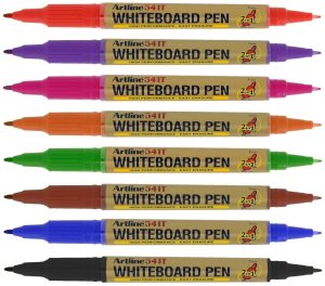 Artline whiteboard pen, double-ended, 8 colors 1