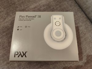 FRESH Ventilator Pax Passad 31 til væg med vindstop, fugtstyring, PIR-sensor og timer via PIR-sensor. Luftmgd. 95m³/h, mål Ø172x210/Ø100mm 1