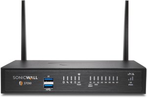 SonicWall TZ370W - Essential Edition - Sicherheitsgerät - mit 1 Jahr TotalSecure - 1GbE - Wi-Fi 5 - 2.4 GHz, 5 GHz - Desktop 1