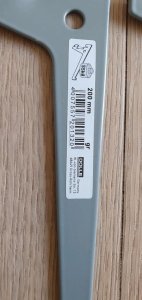 Malys Group SINGLE BRACKET 200 MM GREY 3