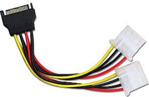 Lindy adapter kabla zasilającego SATA - 2x Molex, 15cm (33288) 1