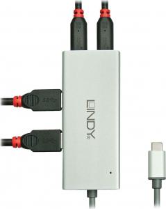 HUB USB Lindy 2x USB-C  + 2x USB-A 3.0 (43091) 2
