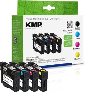 KMP MULTIPACK E201V, Black, Cyan, Magenta, Yellow, 9.1 ml, 5 ml, 4 pc(s), 500 pages, Multi pack 1