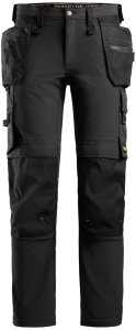 SNICKERS WORKWEAR 6271 AllroundWork Full Stretch arbejdsbukser med hylsterlommer, sort, størrelse   Str: 056 1