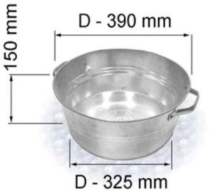 ZMM Maxpol GALVANIZED SMALL TUB 13L 39X15CM 2
