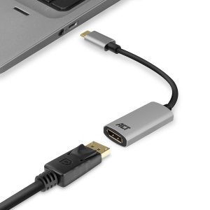 ACT USB-C to DisplayPort female adapter, 4K @ 60Hz, cable length 0.15m, aluminium housing USB-C - DP 4K @60HZ CONVERTER (AC7030) 2