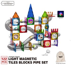 LIGHT MAGNETIC TILES BLOCKS PIPE SET-122 1