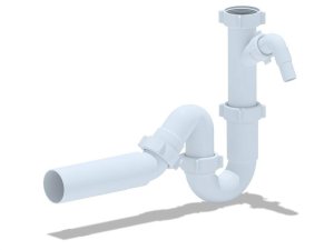 WASHBASIN SIPHON 11/2X40 WITH BRANCH D50 1