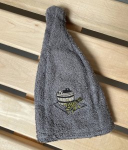 SAUNA CAP COTTON GRAY 4