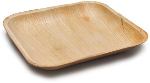 PALM LEAF PLATES SQUARE 15X15CM 6 PCE 1