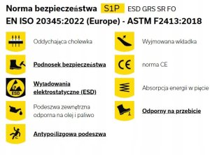 Sortmund SAFETY SHOES S1P ECOFITZS1P* 43D 6