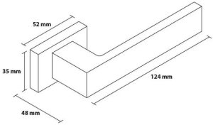 HANDLE DOOR CUBE RT CHROME 2