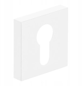 CYLINDER ESCUTCHEON SQUARE WHITE QUBIK 1