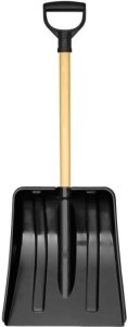 PLASTIC CAR SNOW SHOVEL WITH WOODEN HAN 1