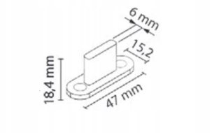 GUIDE LINE DOOR AO-075 1150 WHITE 2PCS 3