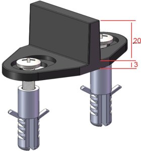 GUIDE LINE DOOR AO-075 1150 WHITE 2PCS 5