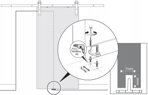 GUIDE LINE DOOR AO-075 1150 WHITE 2PCS 7