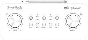 Kenwood CR-ST100S-W, Internet, DAB+, FM, 87.5 - 108 MHz, PTY, 20 W, Full range 3