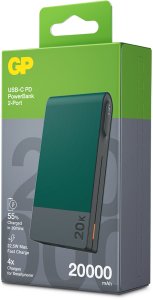 Powerbank GP Batteries Portable PowerBank M20B, 20000 mAh, Lithium Polymer (LiPo), Quick Charge 3.0, Green 8
