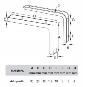 Malys Group WHITE SHELF HOLDER A012 117X80 2 PCS. 4