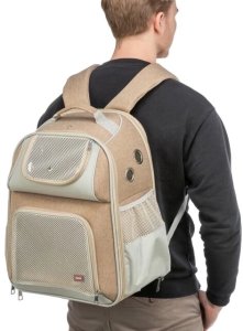 TRIXIE 28831, Soft pet carrier, Backpack pet carrier, Dog, 7 kg, Top & front load, Beige 2