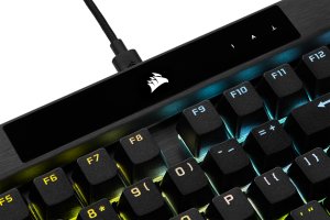 Corsair K70 PRO-BLK-OPX Silver-RGB, Full-size (100%), USB, Opto-mechanical key switch, QWERTY, RGB LED, Black 13