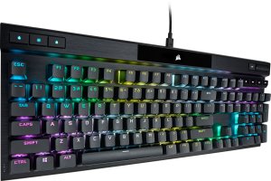 Corsair K70 PRO-BLK-OPX Silver-RGB, Full-size (100%), USB, Opto-mechanical key switch, QWERTY, RGB LED, Black 5