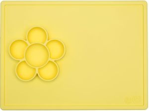 Ezpz Silikonowa mata do zabawy z pojemniczkami 2w1 Flower Play Mat żółta (EUPMY001) 1