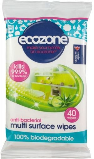 Ecozone Antybakteryjne chusteczki do mycia powierzchni, 40 szt. (ECZ00870) 1