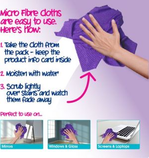 Ecozone Ściereczka z mikrofibry do szkła (ECZ00917) 2