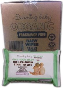 Beaming Baby Beaming Baby, Organiczne Chusteczki Nawilżane BEZZAPACHOWE - KARTON, 12 x 72 szt. - BMN04713K 1