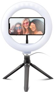 Lampa pierścieniowa SBS Mobile TESELFIERINGCLIP, LED, Black, White, USB, 5 V, 20 cm, 200 mm 2