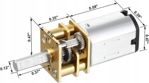 N20 Motors Micro variklis N20-BT05 50:1 625RPM - 12V 9