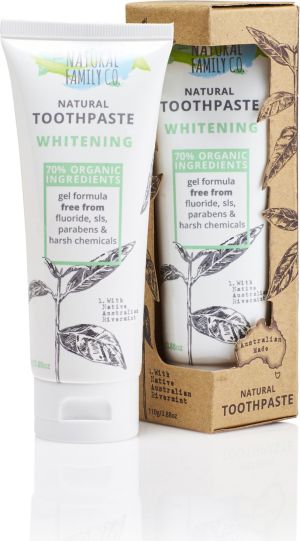 THE NATURAL FAMILY CO Naturalna pasta do zębów bez fluoru, Whitening 110g 3