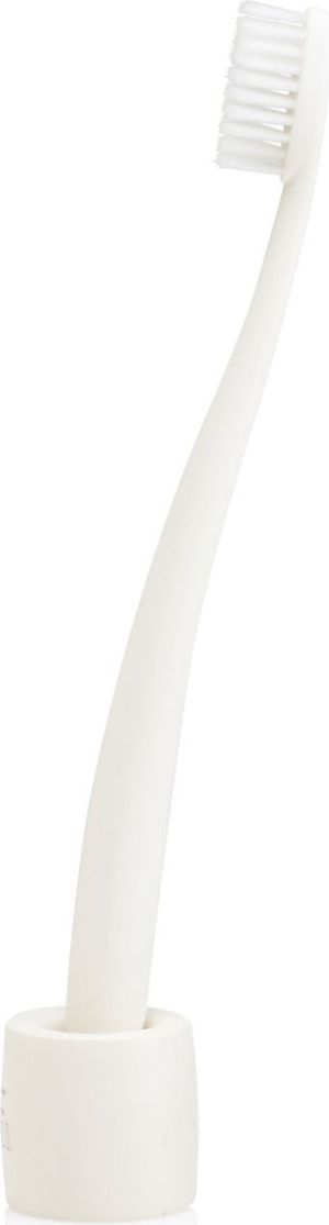 THE NATURAL FAMILY CO Biodegradowalna szczoteczka do zębów i stand, soft, Ivory Desert 4