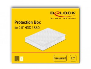 Delock DeLOCK Protection Box for 2.5? HDD / SSD transparent, Cover, Plastic, Transparent, 2.5", 80 mm, 105 mm 4