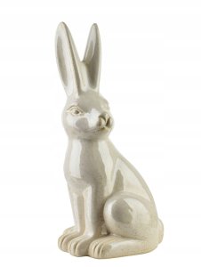 MAVE BEIGE Figura zając ceramiczna 19x18x40,5cm 1