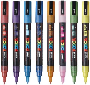 Uni Mitsubishi Pencil Marker z farbą plakatową Uni POSCA PC-3ML brokatow (UNPC3ML/JNI) 2