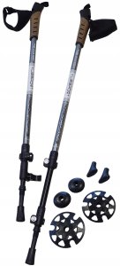 Kije Trekkingowe Regulowane Składane z Szybkozłączką KUBISPORT 72-140 cm 1